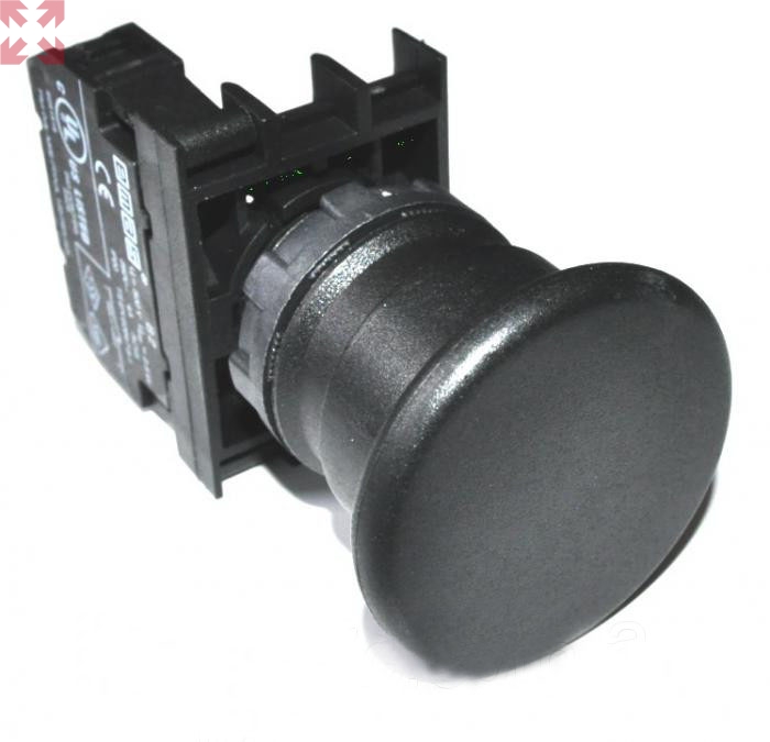 картинка Кнопка "Грибок" B100MH черная без фиксации (1НО) от магазина 100ампер