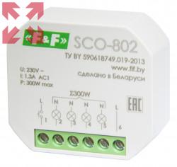 картинка Регулятор освещенности SCO-802 для ламп накаливания мощностью до 300 Вт,с памятью уровня освещенности, для установки в монтажную коробку от магазина 100ампер