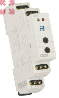 картинка SOU-1/UNI Фотореле (светочувствительный автомат) на DIN-рейку с выносным датчиком. 1 - 5000Lx., напряжение питания 12-240V AC/DC от магазина 100ампер