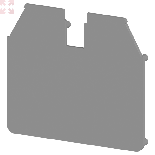 картинка Торцевой изолятор для клемм AVK 16 RD, NPP 16RD, серый от магазина 100ампер
