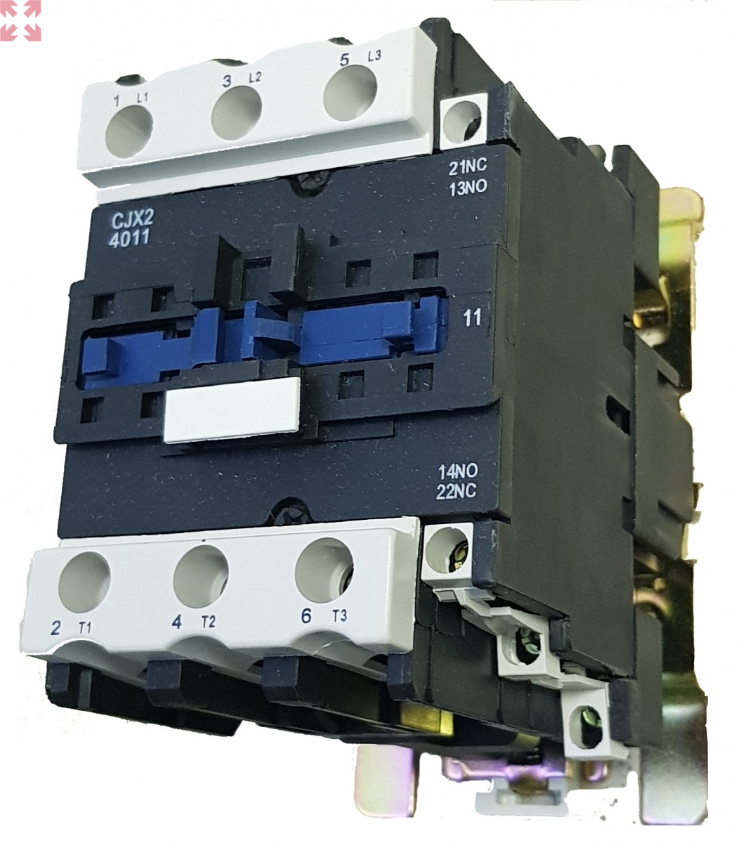 картинка Контактор трехфазный 40А, 3н.о.+1н.о.+1н.з., 230V AC от магазина 100ампер