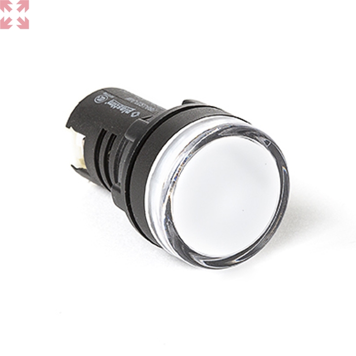 картинка Plastim, Светодиодная сигнальная лампа, влагозащищенная, 24VAC/DC, Белая, PB0-LS22-24 W от магазина 100ампер