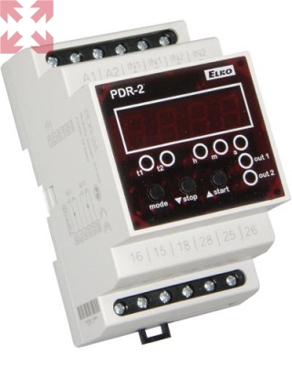 картинка Реле времени цифровое PDR-2A/230, 2 выхода, 16 функций, 0,01с - 99ч 59м 59с от магазина 100ампер