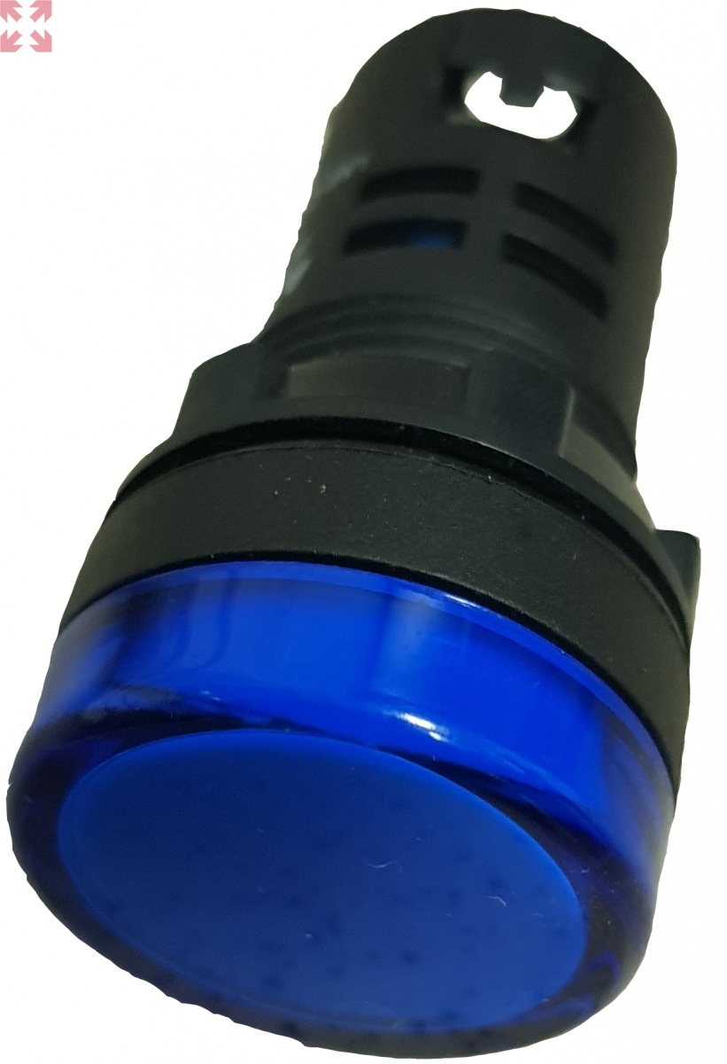 картинка Сигнальная лампа AD16-22DS (LED), d22, 230V AC, синий от магазина 100ампер