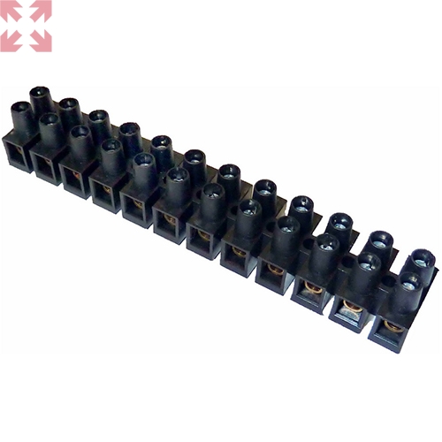 картинка Клеммная колодка SK2 черная, 2,5мм.кв., 41А, 12 пар, не поддерживает горения от магазина 100ампер
