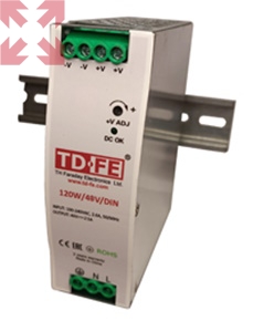 картинка Модульный блок питания на DIN-рейку 120W, 48V, 120W/48V/DIN от магазина 100ампер