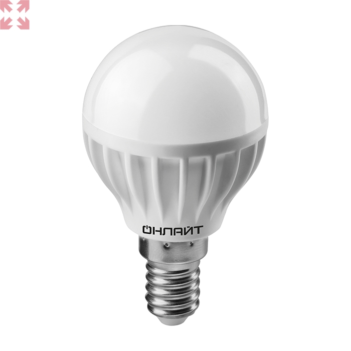 картинка Светодиодная лампа Онлайт E14 8W (75W) 2.7K (теплый) от магазина 100ампер