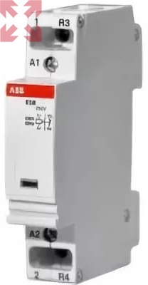 картинка ABB Контактор ESB20-20N-06 модульный (20А АС-1, 2НО), катушка 230В AC/DC от магазина 100ампер