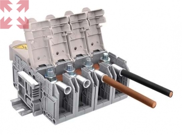 картинка Силовой клеммник, MRK 240B, на DIN-рейку 240 мм.кв., болт., (серый) (2462) от магазина 100ампер