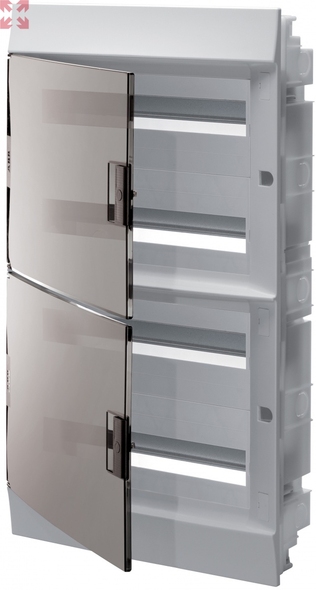 картинка ABB Mistral41 Бокс в нишу 72М прозрачная дверь (c клемм)  от магазина 100ампер