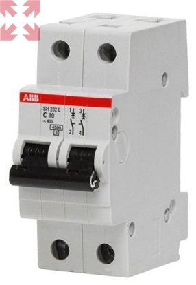 картинка Автоматический выключатель SH202L 4,5кА, 2 полюса, 50 Ампер от магазина 100ампер