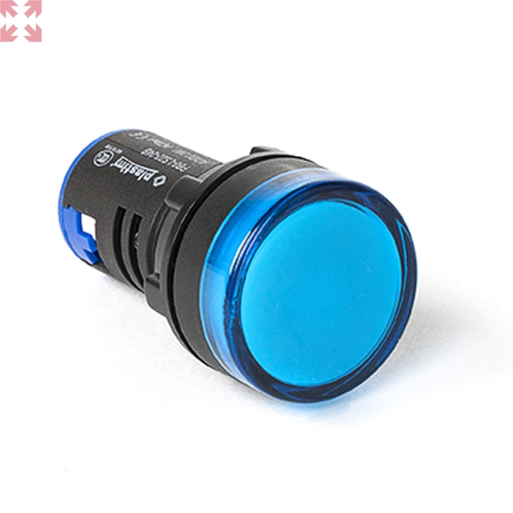 картинка Plastim, Светодиодная сигнальная лампа, влагозащищенная, 24VAC/DC, Синяя, PB0-LS22-24 B от магазина 100ампер