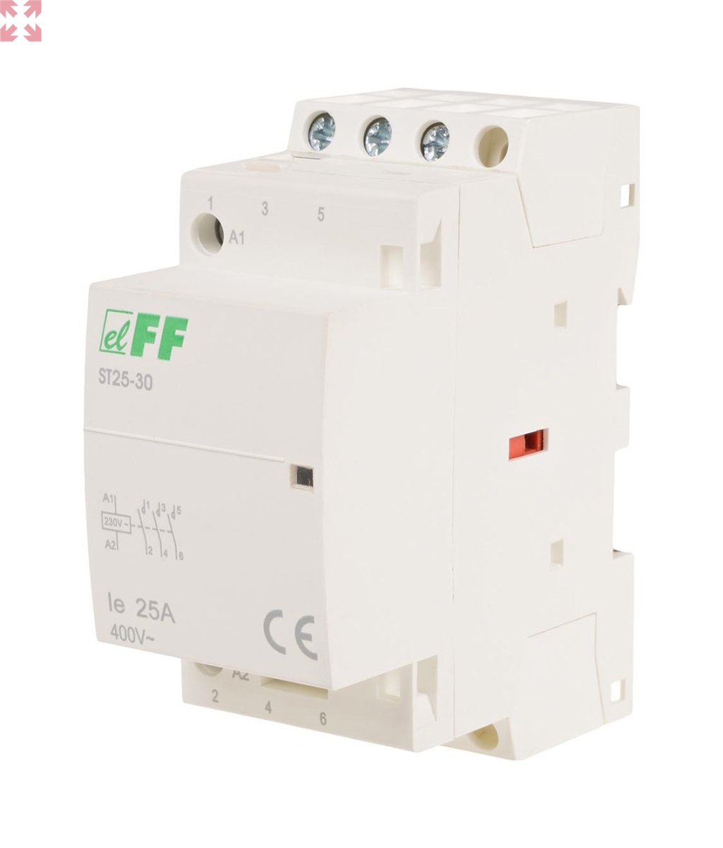 картинка Модульный контактор ST25-30 25А, 3н.о. контакт, управление 230V AC от магазина 100ампер