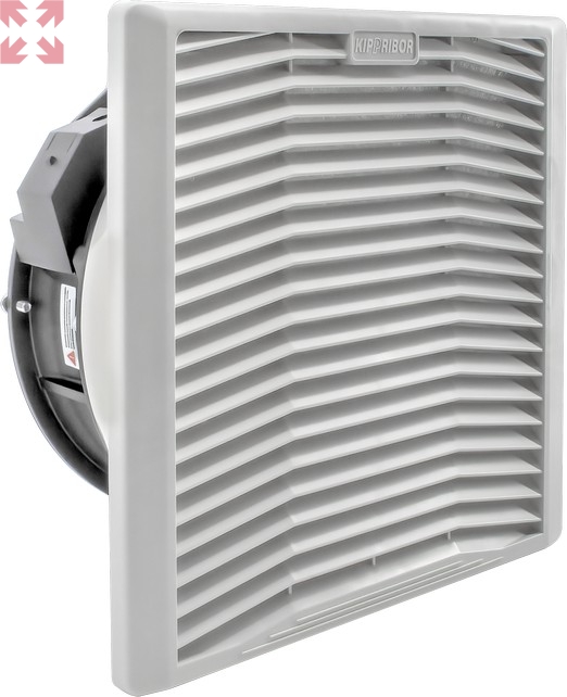 картинка KIPVENT-400.21.230 впускная решетка с вентилятором и фильтром от магазина 100ампер