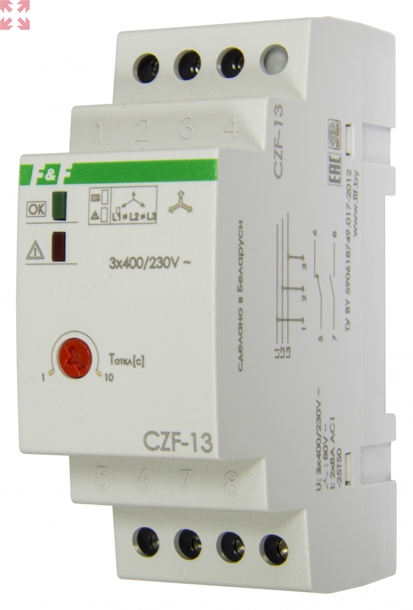 картинка Реле контроля фаз CZF-13 для сетей с изолированной нейтралью от магазина 100ампер