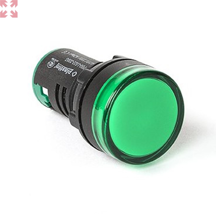 картинка Plastim, Светодиодная сигнальная лампа, влагозащищенная, 24VAC/DC, Зеленая, PB0-LS22-24 G от магазина 100ампер