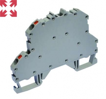 картинка Клеммник 2-х ярусный пружинный быстрозажимной (Push in), OPK 2,5-2CN; 2,5 мм.кв. (коричневый) (новый) (1020445) от магазина 100ампер