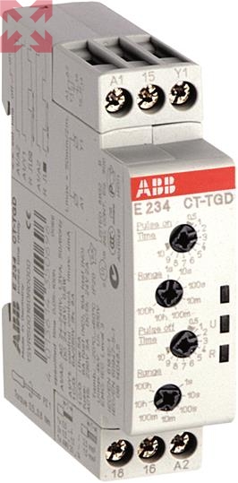 картинка ABB Реле времени CT-TGD.12 модульное (генератор импульсов) 24-48B DC, 24- 240B AC (7 временных диапазонов 0,05с...100ч) 1ПК от магазина 100ампер