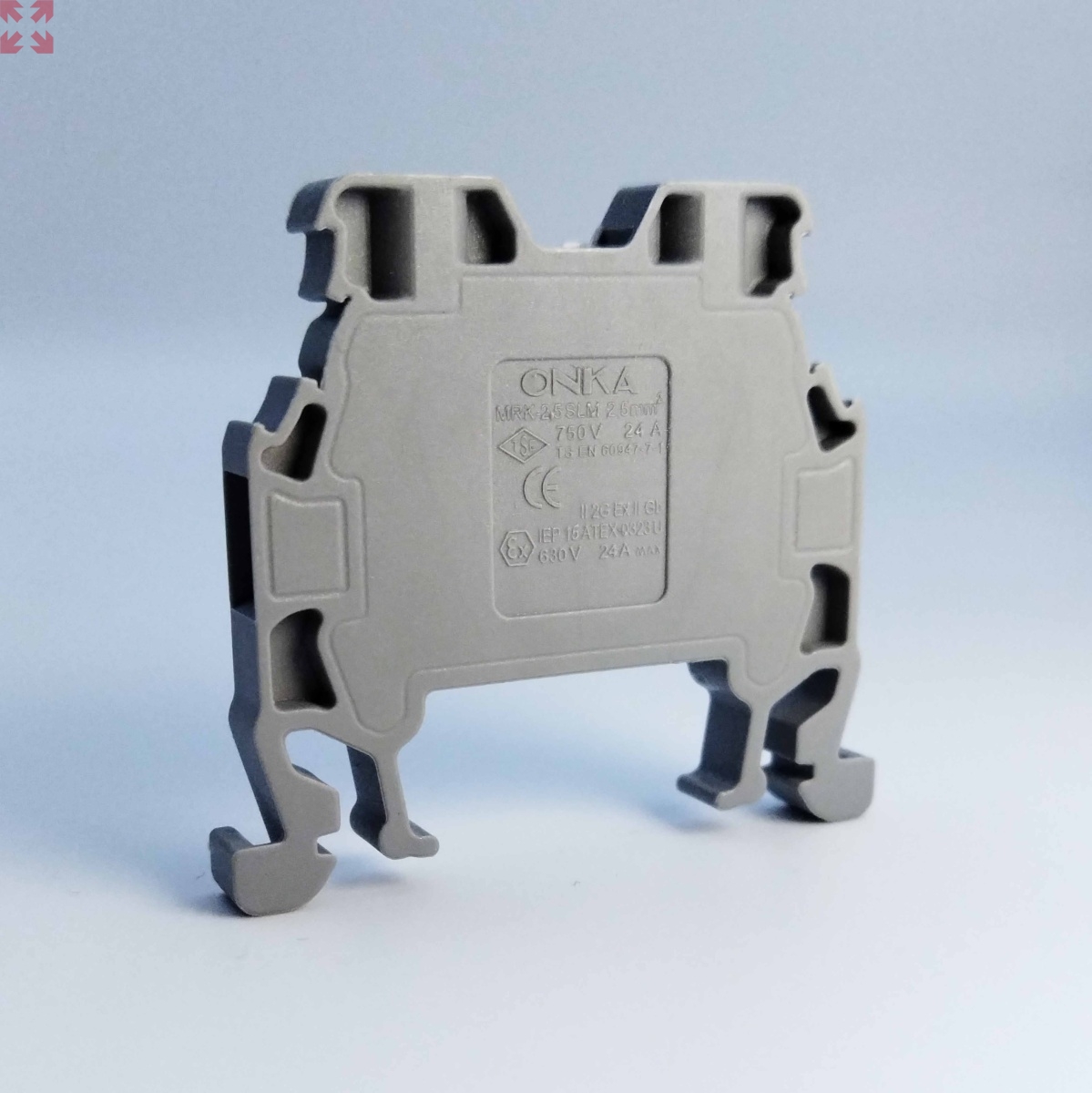 картинка Клемма винтовая MRK 1,5 на DIN-рейку 1,5мм.кв. (коричневый) (1006) от магазина 100ампер