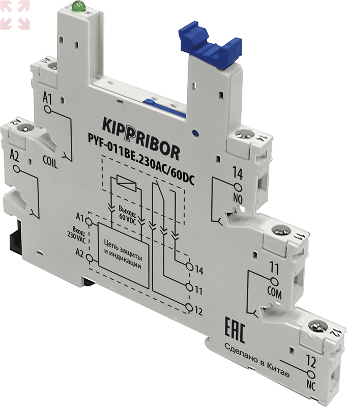 картинка Колодка PYF-011BE/3.240AC.60DC для промежуточного реле SR-204.D от магазина 100ампер