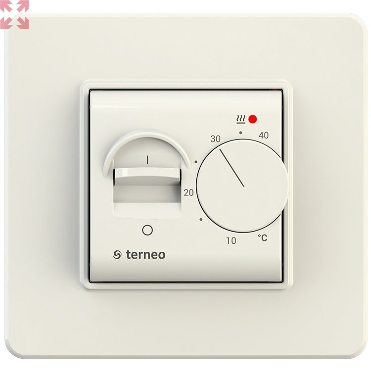 картинка Терморегулятор для теплого пола Terneo MEX, слоновая кость от магазина 100ампер