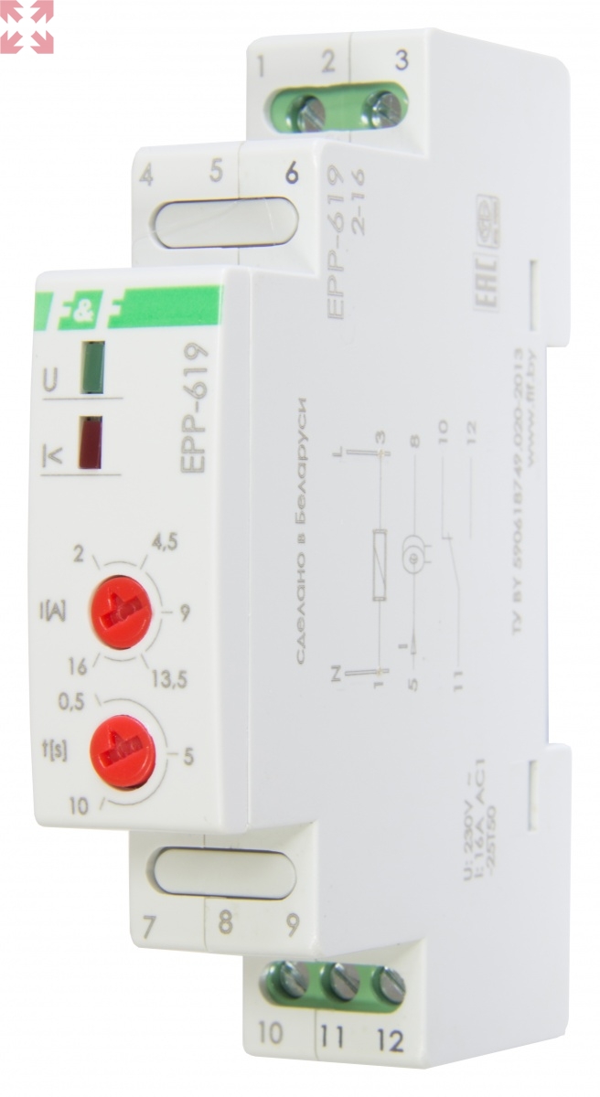 картинка Реле тока для систем автоматики EPP-619-02 (2-16 А) от магазина 100ампер