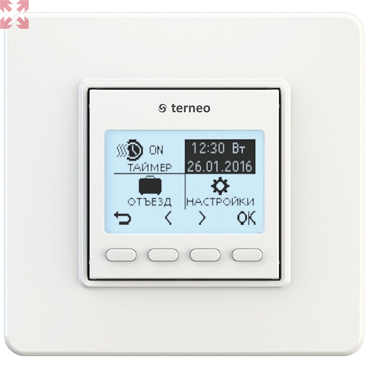 картинка Терморегулятор для теплого пола Terneo PRO, белый от магазина 100ампер
