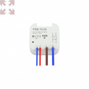картинка Стабилизированный блок питания PSB-10-24, выходное напряжение DC 24V, 10W. от магазина 100ампер