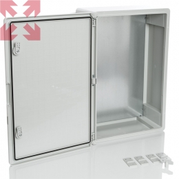 картинка Пластиковый шкаф с монт. панелью, IP65. УХЛ1., 400х600х200, непрозрачная дверца. RAL 7037. от магазина 100ампер